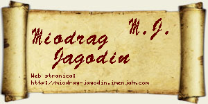 Miodrag Jagodin vizit kartica
